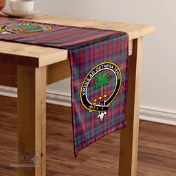 Scottish Cairns of Finavon Weathered Clan Tartan Table Runner Clan Tartan Table Runner - Crest Classic Scottish Plaid Tartan Plaid