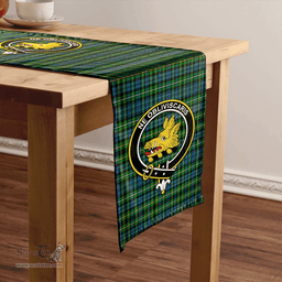 Scottish Campbell of Argyll 1815 Ancient 2 Clan Tartan Table Runner Clan Tartan Table Runner - Crest Classic Scottish Plaid Tartan Plaid