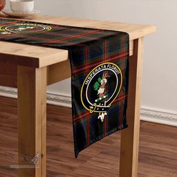 Scottish Braveheart Warrior (Wate #2) Modern Clan Tartan Table Runner Clan Tartan Table Runner - Crest Classic Scottish Plaid Tartan Plaid