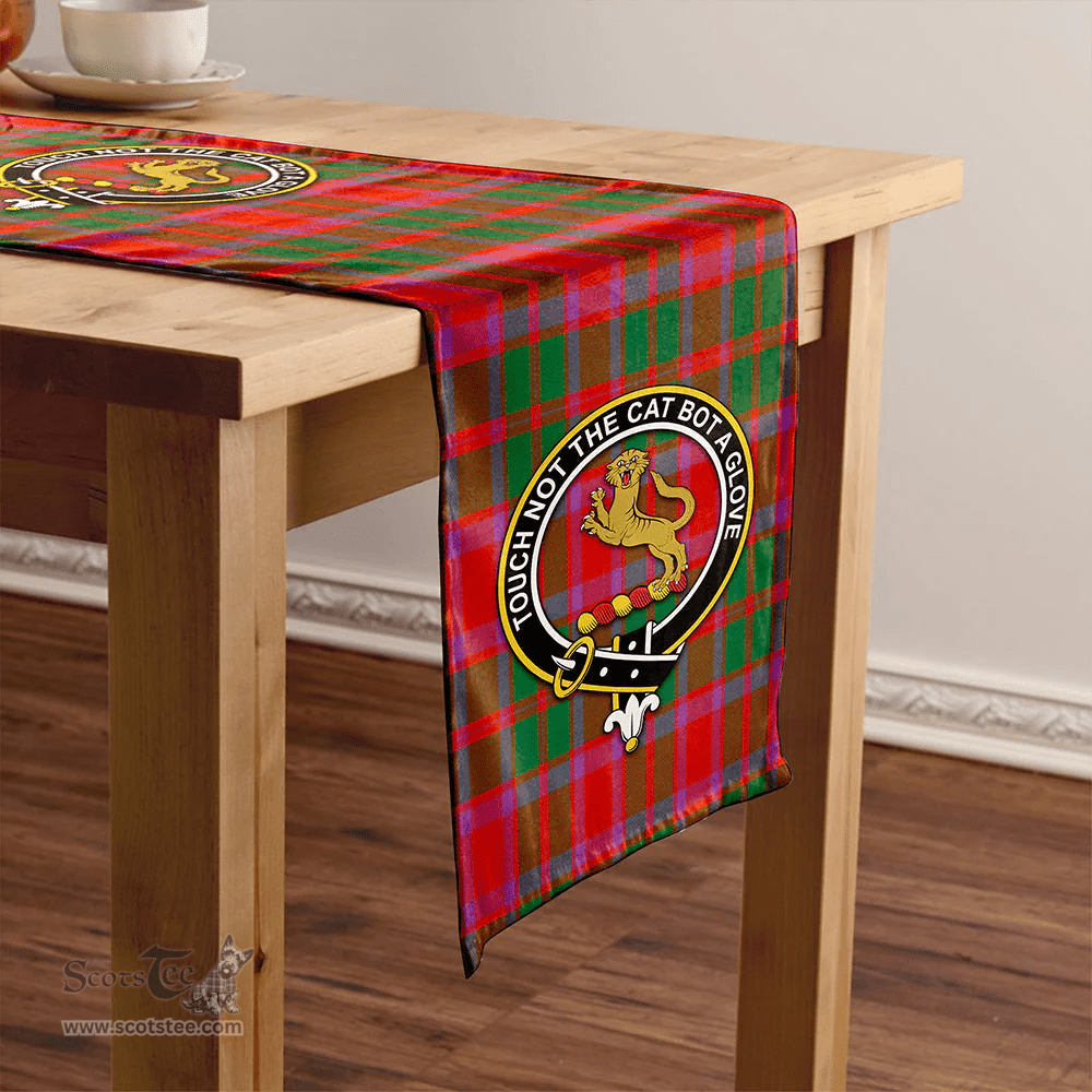 Scottish Caledonian (MacKintosh #3) Ancient Clan Tartan Table Runner Clan Tartan Table Runner - Crest Classic Scottish Plaid Tartan Plaid