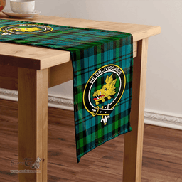 Scottish Campbell of Glenlyon Ancient 2 Clan Tartan Table Runner Clan Tartan Table Runner - Crest Classic Scottish Plaid Tartan Plaid