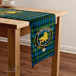 Scottish Campbell of Loudon (Campbell Louden) Ancient 2 Clan Tartan Table Runner Clan Tartan Table Runner - Crest Classic Scottish Plaid Tartan Plaid