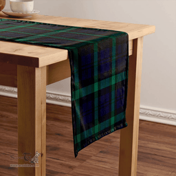 Scottish Campbell of Glenlyon Modern 2 Clan Tartan Table Runner Clan Tartan Table Runner - Crest Classic Scottish Plaid Tartan Plaid