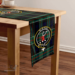 Scottish Colquhoun (Cowans) Modern Clan Tartan Table Runner Clan Tartan Table Runner - Crest Classic Scottish Plaid Tartan Plaid