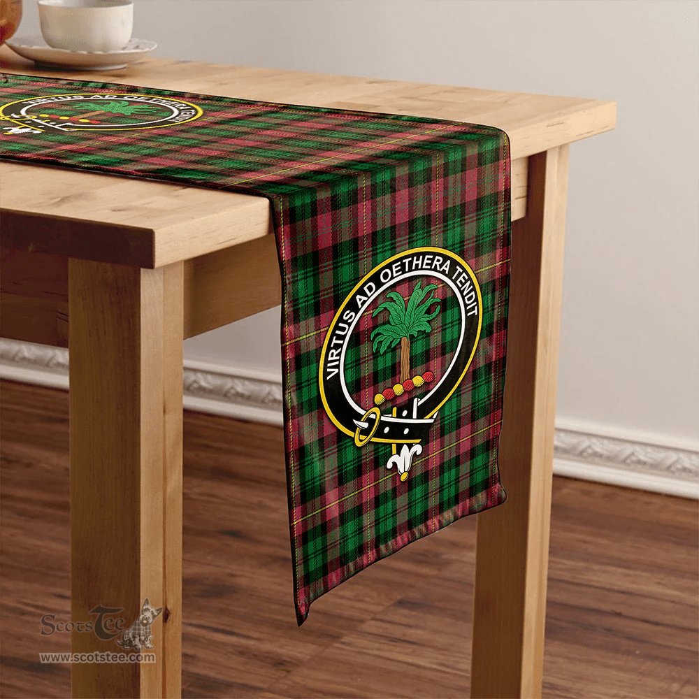 Scottish Cairns of Finavon Ancient Clan Tartan Table Runner Clan Tartan Table Runner - Crest Classic Scottish Plaid Tartan Plaid