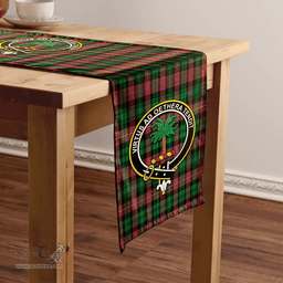 Scottish Cairns of Finavon Ancient Clan Tartan Table Runner Clan Tartan Table Runner - Crest Classic Scottish Plaid Tartan Plaid