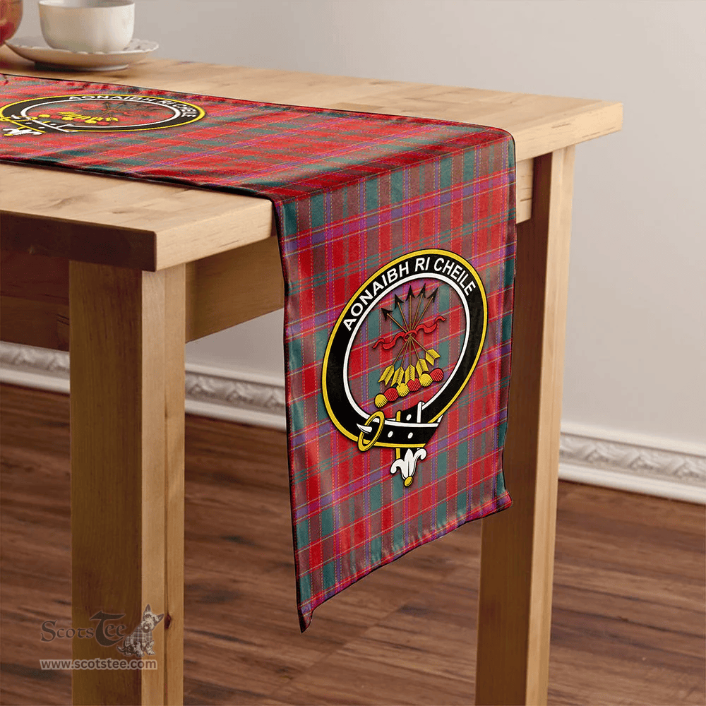 Scottish Cameron of Lochiel #2 Weathered 2 Clan Tartan Table Runner Clan Tartan Table Runner - Crest Classic Scottish Plaid Tartan Plaid