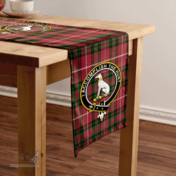 Scottish Hunter of Bute (Michael Maroon) Ancient Clan Tartan Table Runner Clan Tartan Table Runner - Crest Classic Scottish Plaid Tartan Plaid