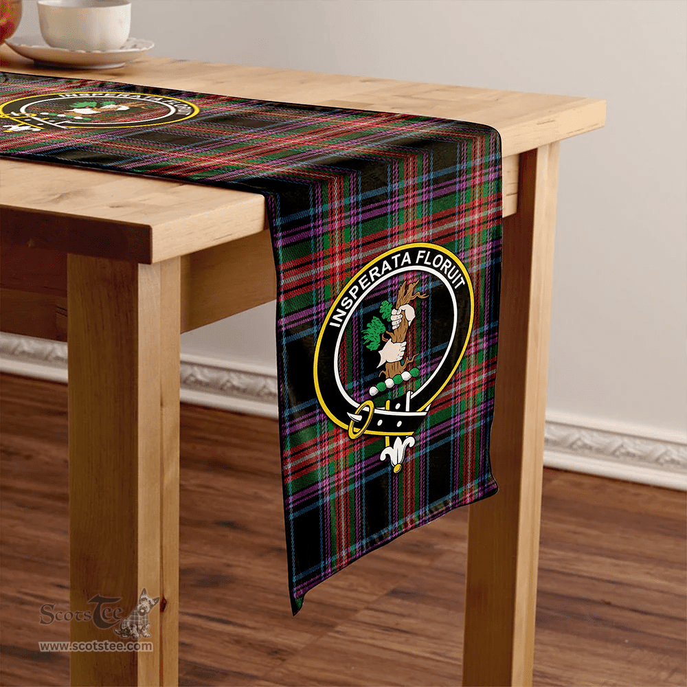 Scottish Braveheart Warrior (Watson #2) Ancient Clan Tartan Table Runner Clan Tartan Table Runner - Crest Classic Scottish Plaid Tartan Plaid
