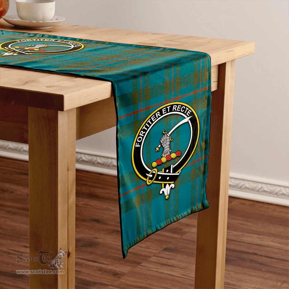 Scottish Elliot (Ellot) Ancient Clan Tartan Table Runner Clan Tartan Table Runner - Crest Classic Scottish Plaid Tartan Plaid