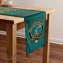 Scottish Elliot (Ellot) Ancient Clan Tartan Table Runner Clan Tartan Table Runner - Crest Classic Scottish Plaid Tartan Plaid