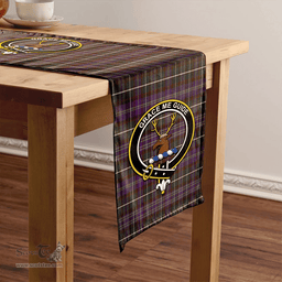 Scottish Forbes of Druinnor Weathered Clan Tartan Table Runner Clan Tartan Table Runner - Crest Classic Scottish Plaid Tartan Plaid