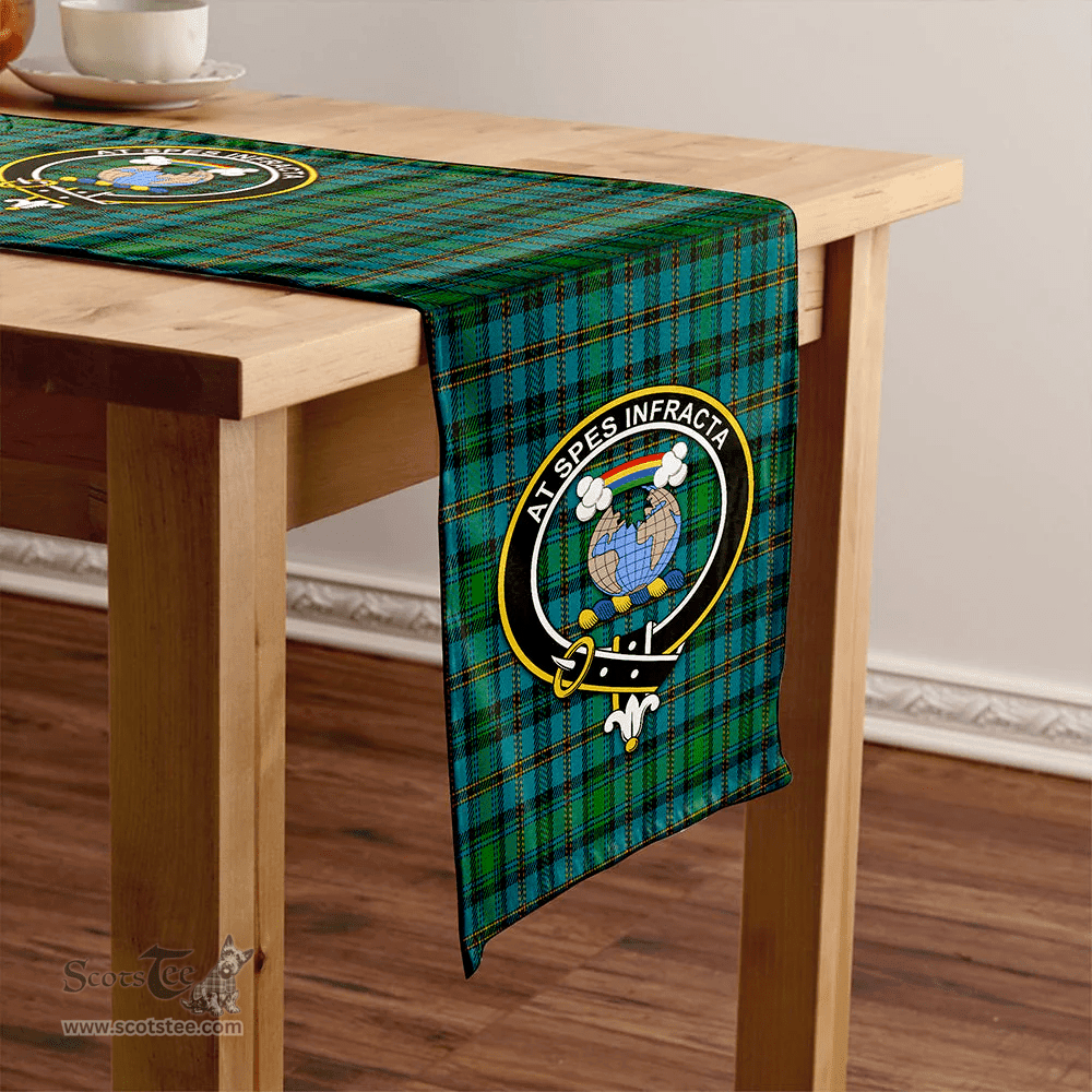 Scottish Hope Vere Ancient Clan Tartan Table Runner Clan Tartan Table Runner - Crest Classic Scottish Plaid Tartan Plaid