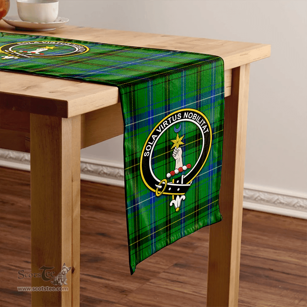 Scottish Henderson (MacKendrick) Modern Clan Tartan Table Runner Clan Tartan Table Runner - Crest Classic Scottish Plaid Tartan Plaid