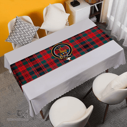 Scottish Fulton 1999 Modern Clan Tartan Table Runner Clan Tartan Table Runner - Crest Classic Scottish Plaid Tartan Plaid