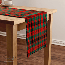 Scottish Fulton 1999 Modern Clan Tartan Table Runner Clan Tartan Table Runner - Crest Classic Scottish Plaid Tartan Plaid