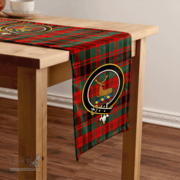 Scottish Fulton 1999 Modern Clan Tartan Table Runner Clan Tartan Table Runner - Crest Classic Scottish Plaid Tartan Plaid