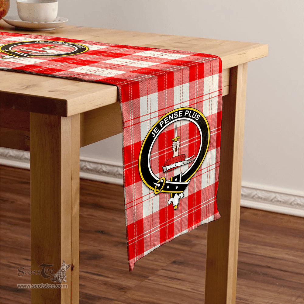 Scottish Erskine Weathered Clan Tartan Table Runner Clan Tartan Table Runner - Crest Classic Scottish Plaid Tartan Plaid