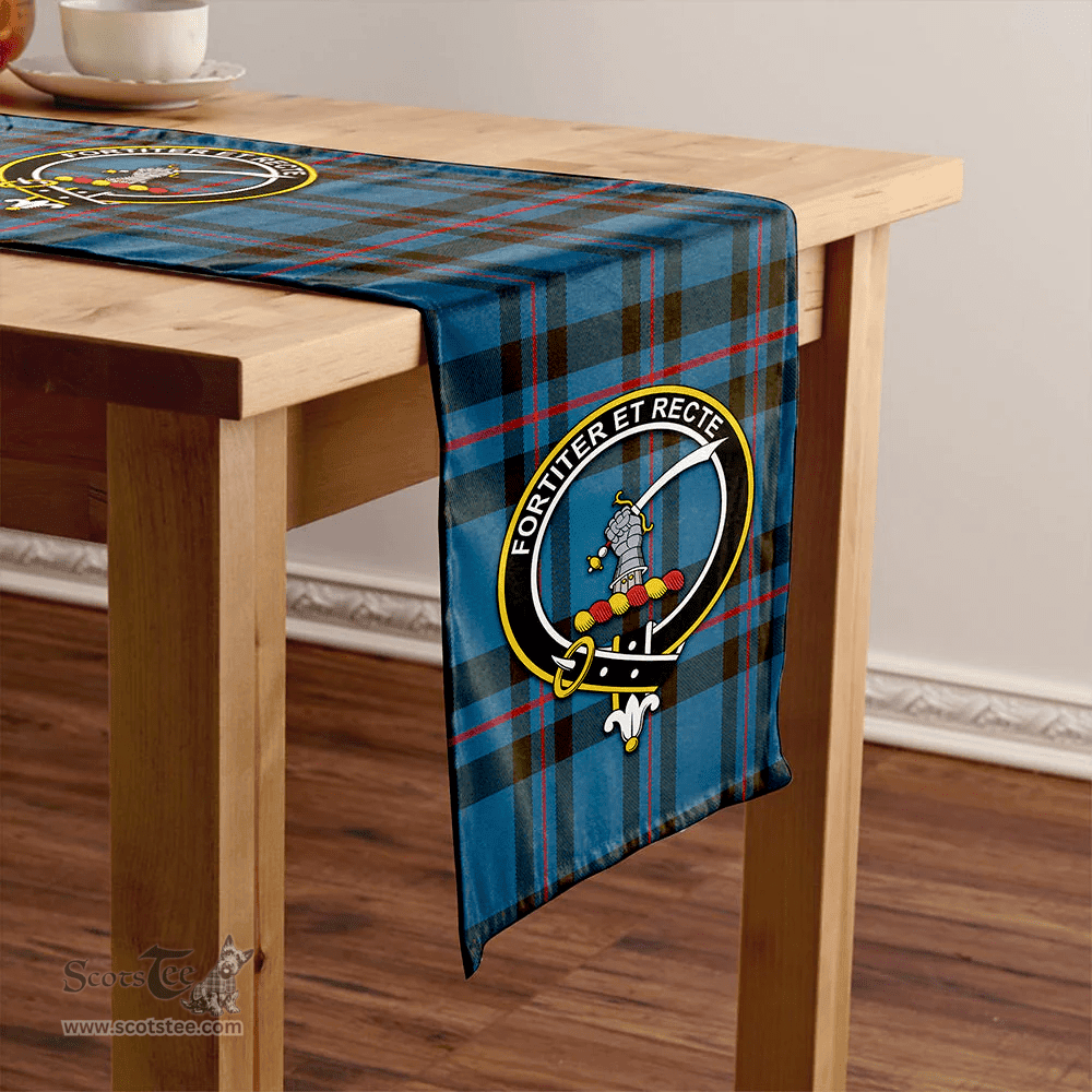 Scottish Elliot (Ellot) Modern Clan Tartan Table Runner Clan Tartan Table Runner - Crest Classic Scottish Plaid Tartan Plaid