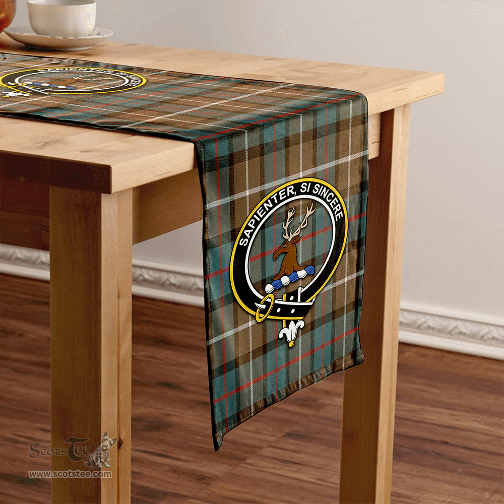Scottish Davidson of Tulloch Weathered Clan Tartan Table Runner Clan Tartan Table Runner - Crest Classic Scottish Plaid Tartan Plaid