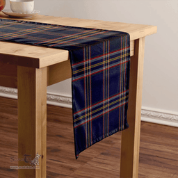 Scottish Crichton (Creighton) Modern Clan Tartan Table Runner Clan Tartan Table Runner - Crest Classic Scottish Plaid Tartan Plaid