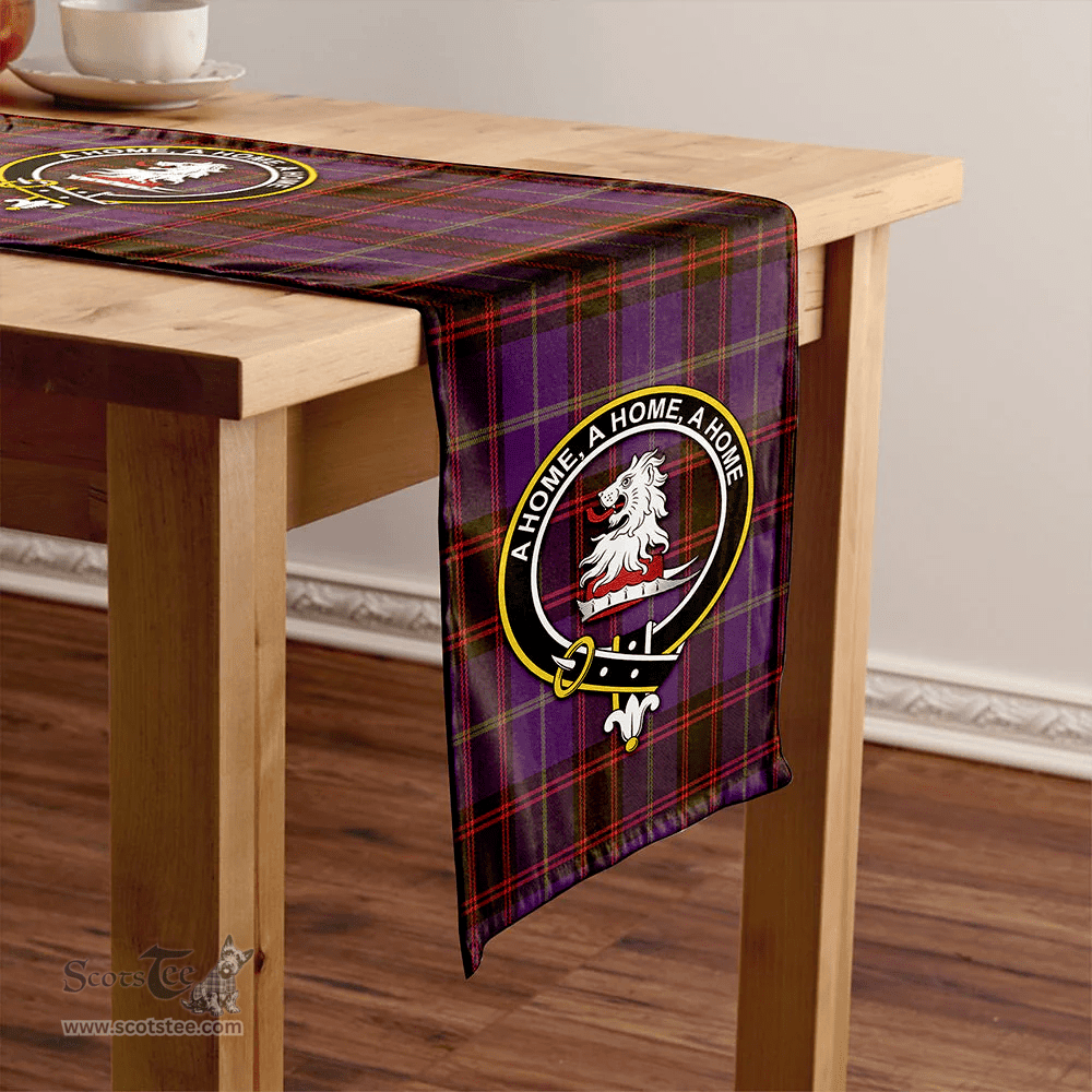 Scottish Home Weathered Clan Tartan Table Runner Clan Tartan Table Runner - Crest Classic Scottish Plaid Tartan Plaid