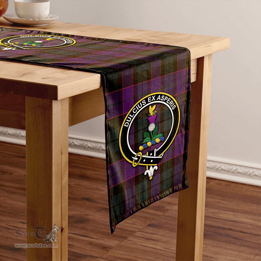 Scottish Ferguson of Balquhidder Weathered Clan Tartan Table Runner Clan Tartan Table Runner - Crest Classic Scottish Plaid Tartan Plaid