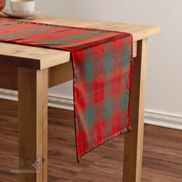 Scottish Fraser of Boblainy Hugh Weathered Clan Tartan Table Runner Clan Tartan Table Runner - Crest Classic Scottish Plaid Tartan Plaid