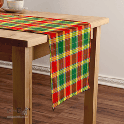 Scottish Gibson (Gibbs) Modern Clan Tartan Table Runner Clan Tartan Table Runner - Crest Classic Scottish Plaid Tartan Plaid