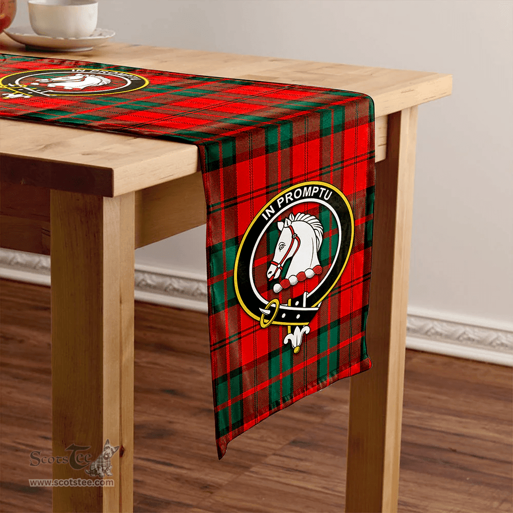 Scottish Dunbar Modern Clan Tartan Table Runner Clan Tartan Table Runner - Crest Classic Scottish Plaid Tartan Plaid
