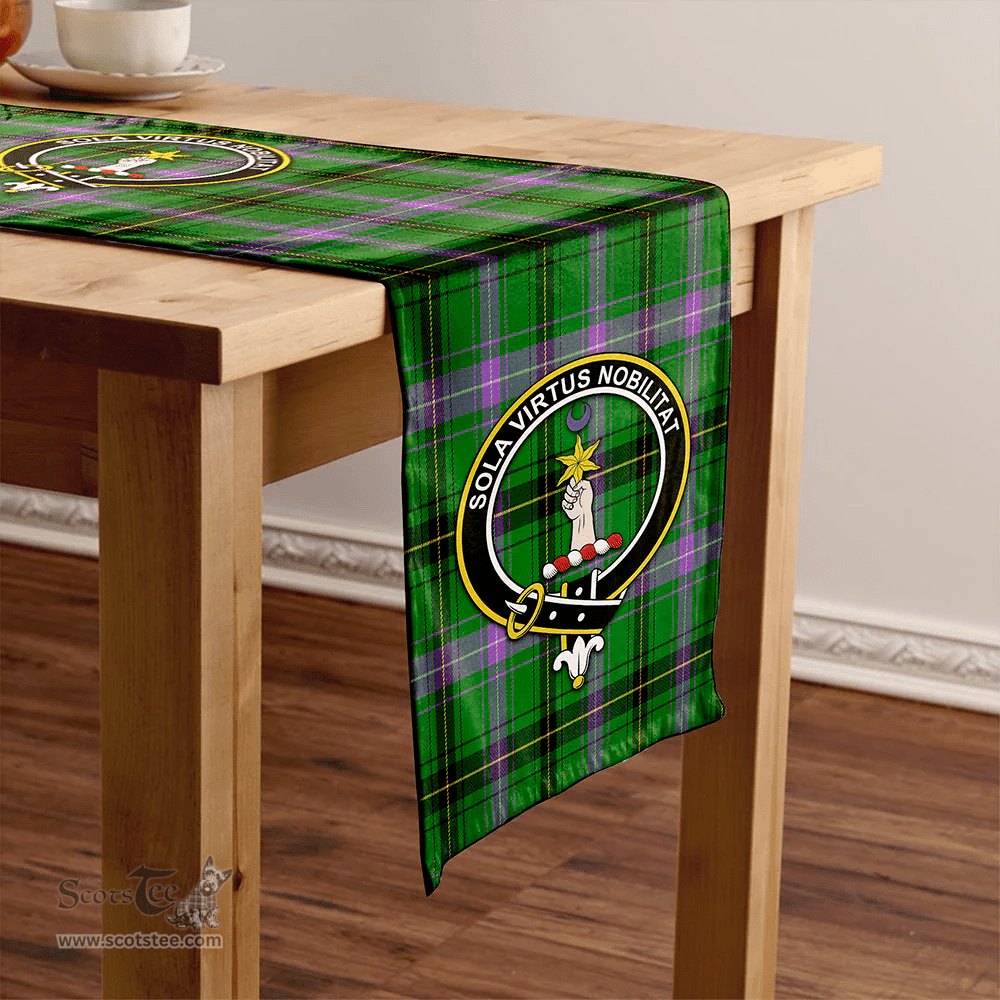 Scottish Henderson (MacKendrick) Ancient Clan Tartan Table Runner Clan Tartan Table Runner - Crest Classic Scottish Plaid Tartan Plaid