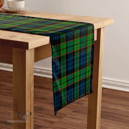 Scottish Fletcher Family Modern Clan Tartan Table Runner Clan Tartan Table Runner - Crest Classic Scottish Plaid Tartan Plaid