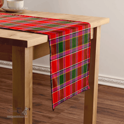 Scottish Gordon of Abergeldie Modern Clan Tartan Table Runner Clan Tartan Table Runner - Crest Classic Scottish Plaid Tartan Plaid