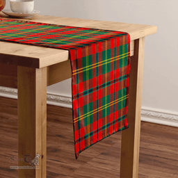 Scottish Hutcheson Modern Clan Tartan Table Runner Clan Tartan Table Runner - Crest Classic Scottish Plaid Tartan Plaid