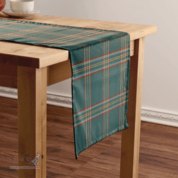 Scottish Crichton (Creighton) Weathered Clan Tartan Table Runner Clan Tartan Table Runner - Crest Classic Scottish Plaid Tartan Plaid