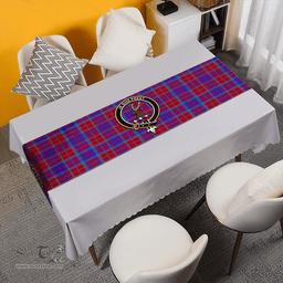 Scottish Fraser of Reelig Modern Clan Tartan Table Runner Clan Tartan Table Runner - Crest Classic Scottish Plaid Tartan Plaid