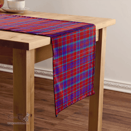 Scottish Fraser of Reelig Modern Clan Tartan Table Runner Clan Tartan Table Runner - Crest Classic Scottish Plaid Tartan Plaid