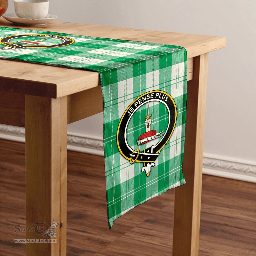 Scottish Erskine Purple Clan Tartan Table Runner Clan Tartan Table Runner - Crest Classic Scottish Plaid Tartan Plaid