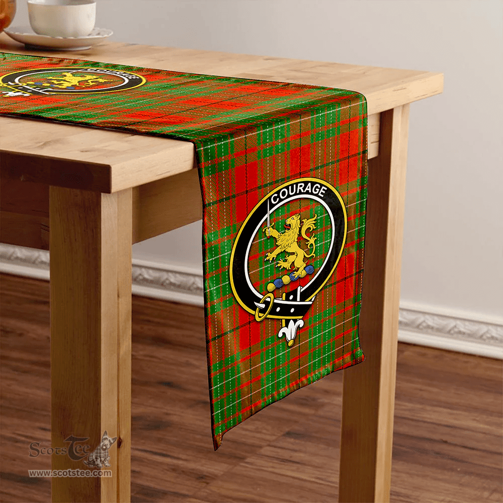 Scottish Cumming (MacAulay #2) Ancient Clan Tartan Table Runner Clan Tartan Table Runner - Crest Classic Scottish Plaid Tartan Plaid