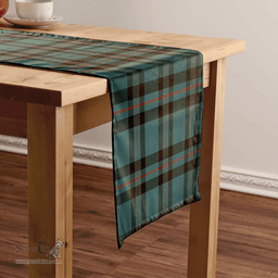 Scottish Elliot (Ellot) Weathered Clan Tartan Table Runner Clan Tartan Table Runner - Crest Classic Scottish Plaid Tartan Plaid
