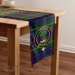 Scottish Hamilton of Clayton Modern Clan Tartan Table Runner Clan Tartan Table Runner - Crest Classic Scottish Plaid Tartan Plaid