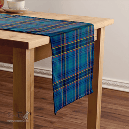 Scottish Dempster Modern Clan Tartan Table Runner Clan Tartan Table Runner - Crest Classic Scottish Plaid Tartan Plaid