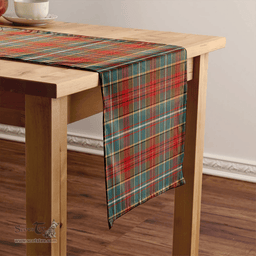 Scottish Crozier Weathered Clan Tartan Table Runner Clan Tartan Table Runner - Crest Classic Scottish Plaid Tartan Plaid