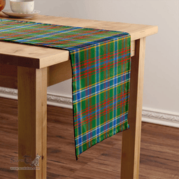 Scottish Currie of Arran Modern Clan Tartan Table Runner Clan Tartan Table Runner - Crest Classic Scottish Plaid Tartan Plaid