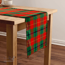 Scottish Douglas of Roxburgh Modern Clan Tartan Table Runner Clan Tartan Table Runner - Crest Classic Scottish Plaid Tartan Plaid