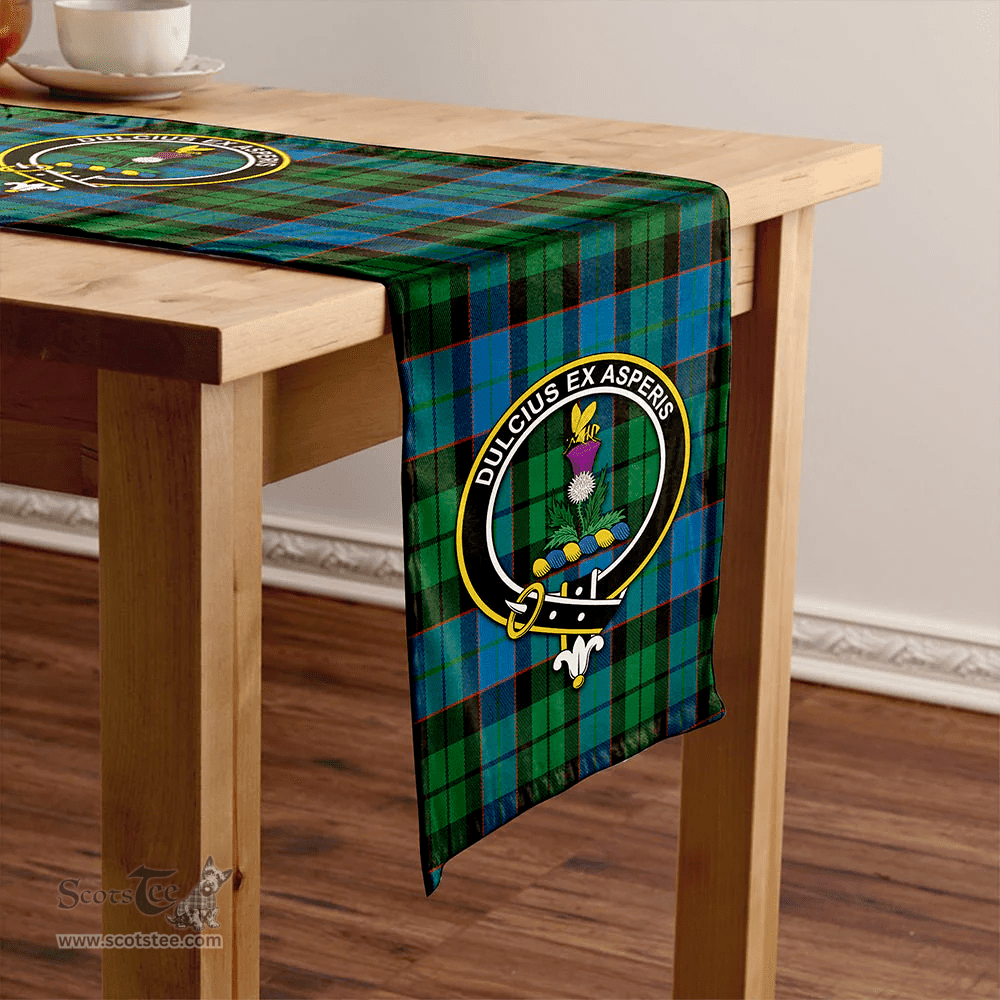 Scottish Ferguson of Balquhidder Ancient Clan Tartan Table Runner Clan Tartan Table Runner - Crest Classic Scottish Plaid Tartan Plaid