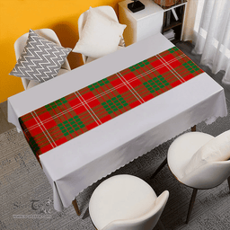 Scottish Crawford Red Ancient Clan Tartan Table Runner Clan Tartan Table Runner - Crest Classic Scottish Plaid Tartan Plaid