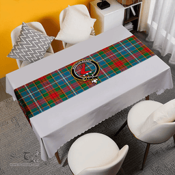 Scottish Crozier Ancient Clan Tartan Table Runner Clan Tartan Table Runner - Crest Classic Scottish Plaid Tartan Plaid