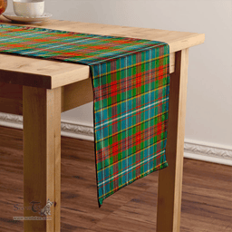 Scottish Crozier Ancient Clan Tartan Table Runner Clan Tartan Table Runner - Crest Classic Scottish Plaid Tartan Plaid