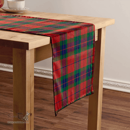 Scottish Fraser of Boblainy Hugh Modern Clan Tartan Table Runner Clan Tartan Table Runner - Crest Classic Scottish Plaid Tartan Plaid